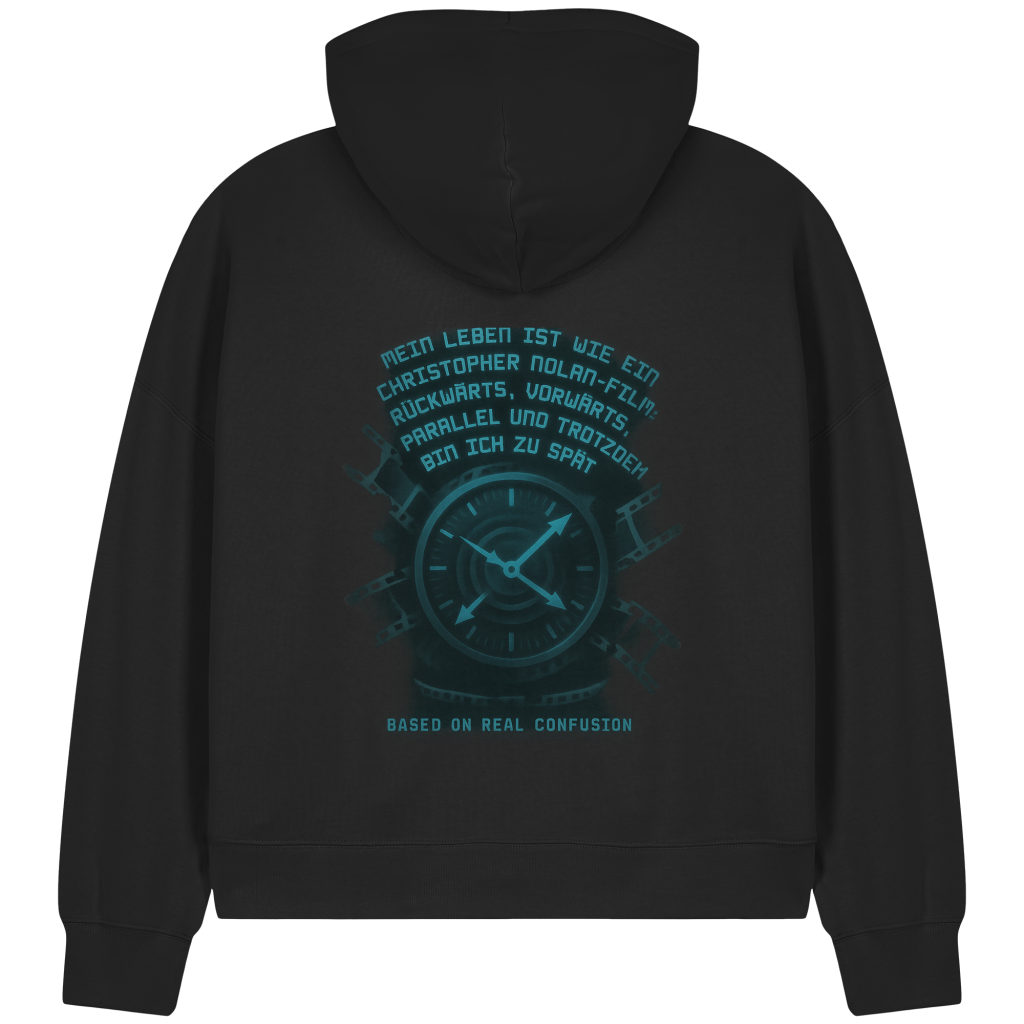 Mein Leben ist wie ein Christopher Nolan Film... - Womens Organic Boxcut Zipper