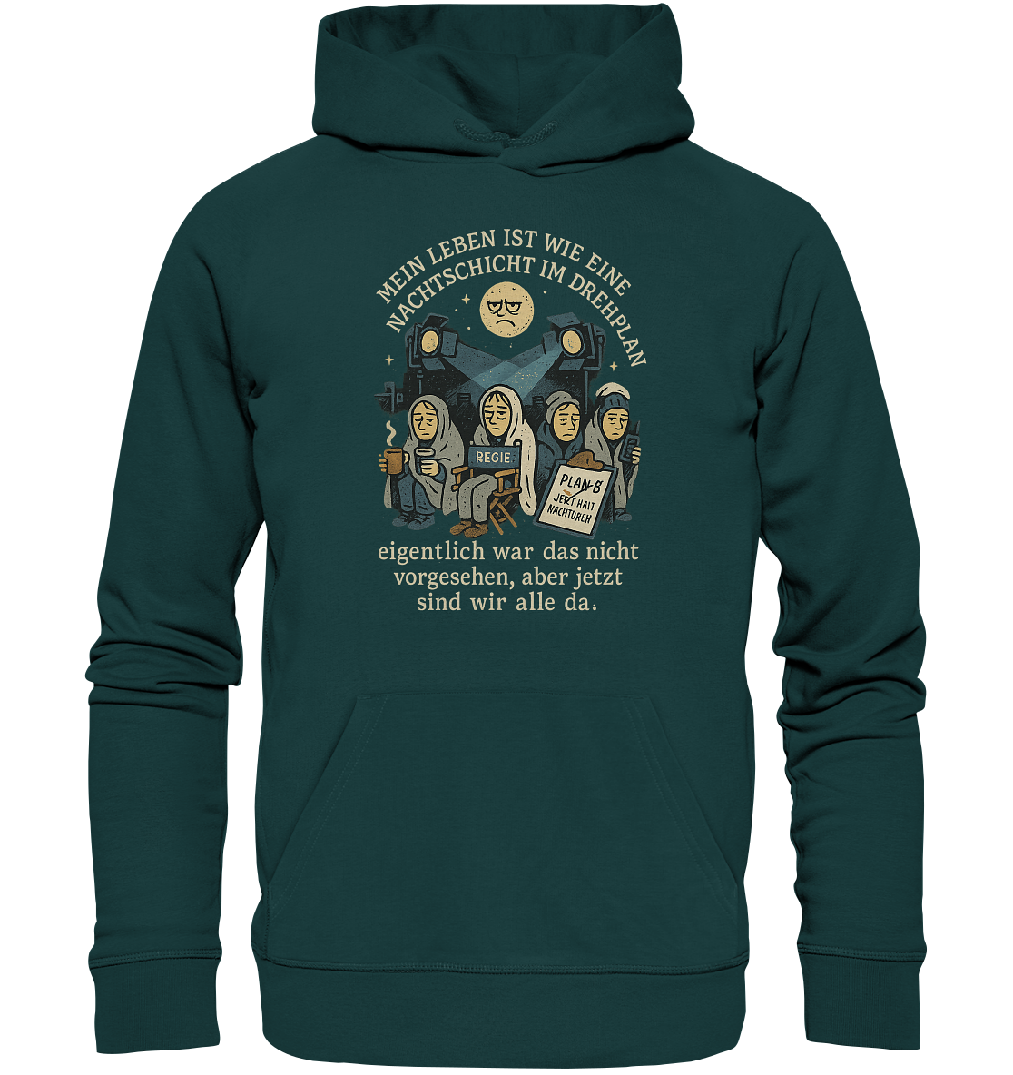 Nachtschicht - Organic Hoodie – Bild 5