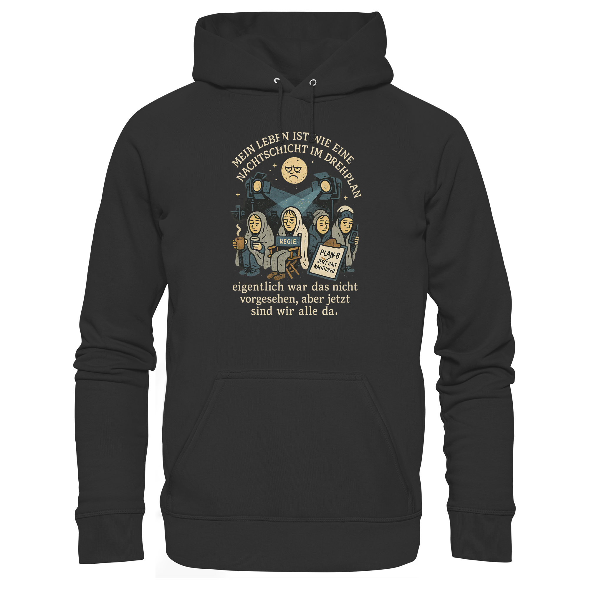 Nachtschicht - Organic Hoodie – Bild 2
