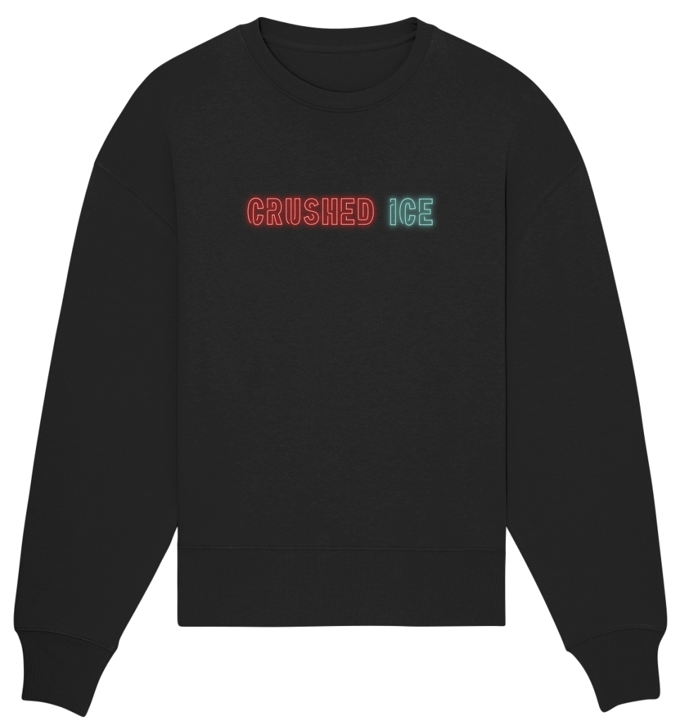 Crushed Ice Logo - Organic Oversize Sweatshirt